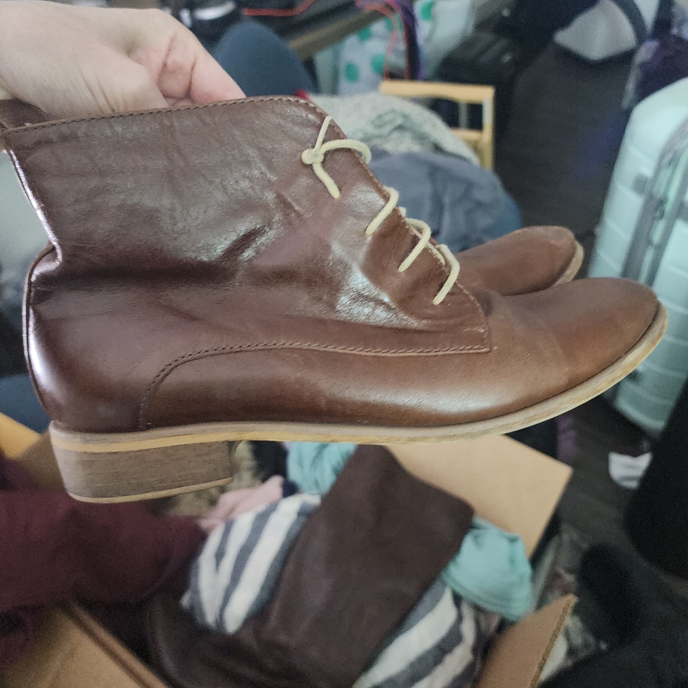 Brown Leather Women's Boots